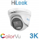 Hikvision HiLook THC-T159-MS 3K ColorVu 2.8mm AoC Built In Microphone 20M White Light TVI AHD CVI CVBS Turret Camera