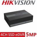 Hikvision iDS-E04HUHI-B 4-ch 5MP Energy Efficient 1U H.265 1TB eSSD AcuSense eDVR
