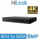 Hikvision HiLook Full System Kit in a Box 4K HD UHD 8MP Hybrid ColorVu Smart Ai Cameras 4CH NVR 2TB HDD NVR-104MH-C/4P IPC-T280HA-LUF/SL