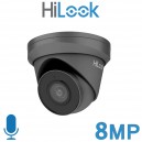 Hikvision HiLook IPC-T280H-MUF 8MP 4K 2.8mm Fixed Lens 30M IR IP PoE Turret Network Camera Grey