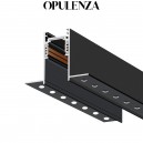 Opulenza Recessed After Plasterboard Mount Magnetic Square Track Kit - Diffused Bar Corner Light System