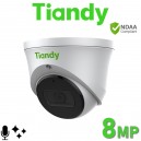 Tiandy TC-C38XS I3/E/Y/M/2.8mm/V4.0 8MP 4K Starlight 30M IR Metal Turret IP PoE Camera