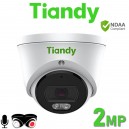 Tiandy TC-C32XP I3W/E/Y/(M)/2.8mm/V4.2 PoE 2MP Tri-Light Color Maker TriLight Tri Light 24/7 Colour 15m While Light & 50M IR Built-in Mic Turret IP Camera TC-C32XP/I3W/E/Y/(M)/2.8mm/V4.2