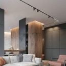 Opulenza 2M Recessed Before Plasterboard Magnetic Track System for Lights S20 OP-MT-RB20-2M-B