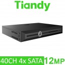 Tiandy 40CH NVR CCTV System 2MP IP PoE Audio Mic Starlight Vandal Dome Camera Kit TC-R3440 I/B/N TC-C32KN I3/E/Y/2.8mm/V4.0