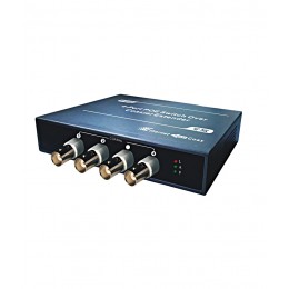 Folksafe FS-EPOC7004T-POE 4-CH Ethernet UTP CAT 5/6 IP Over Coax Cable Receiver Extender Converter