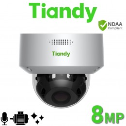 Tiandy TC-C38MS PoE 8MP 4K Starlight 2.8-12MM Motorized 50M IR Dome IP Surveillance Camera