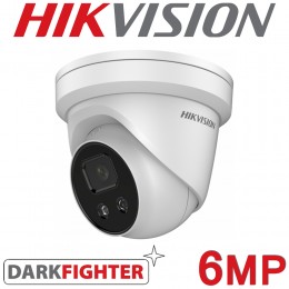 Hikvision DS-2CD2366G2-IU(C) 2.8mm AcuSense 6MP DarkFighter 30M IR Microphone Turret IP Security Camera 