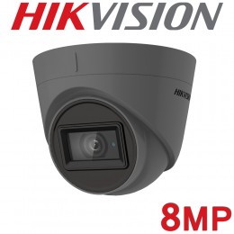 Hikvision DS-2CE78U1T-IT3F/Grey 4K 8MP TVI AHD CVI CVBS 60M IR Turret Camera