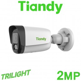 Tiandy TC-C32WP I5W/E/Y/2.8mm/4mm/V4.2 2MP Tri-Light Color Maker TriLight Tri Light 24/7 Colour 15m While Light & 50M IR Built-in Mic Bullet IP POE Camera