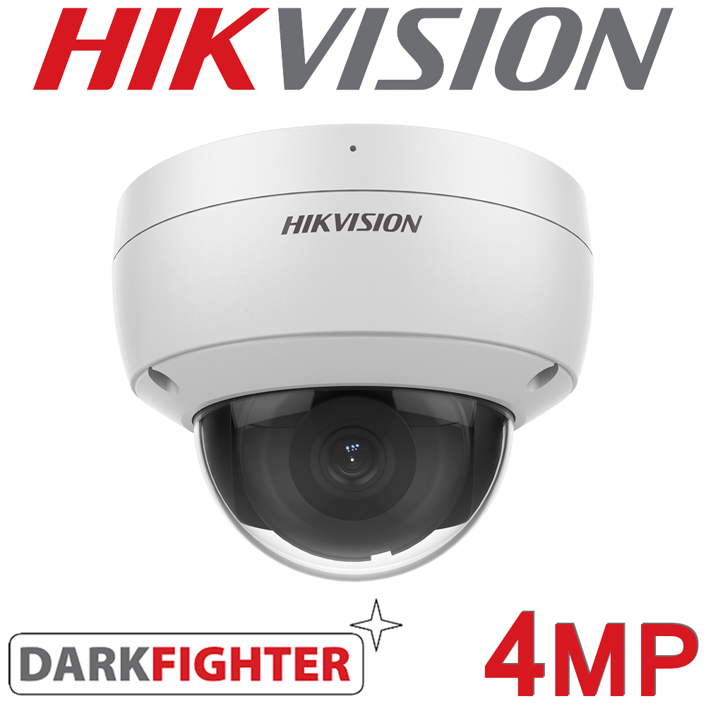 Hikvision DS-2CD2146G2-ISU(C) 4MP AcuSense DarkFighter  IP PoE Dome Network White Camera 2.8mm