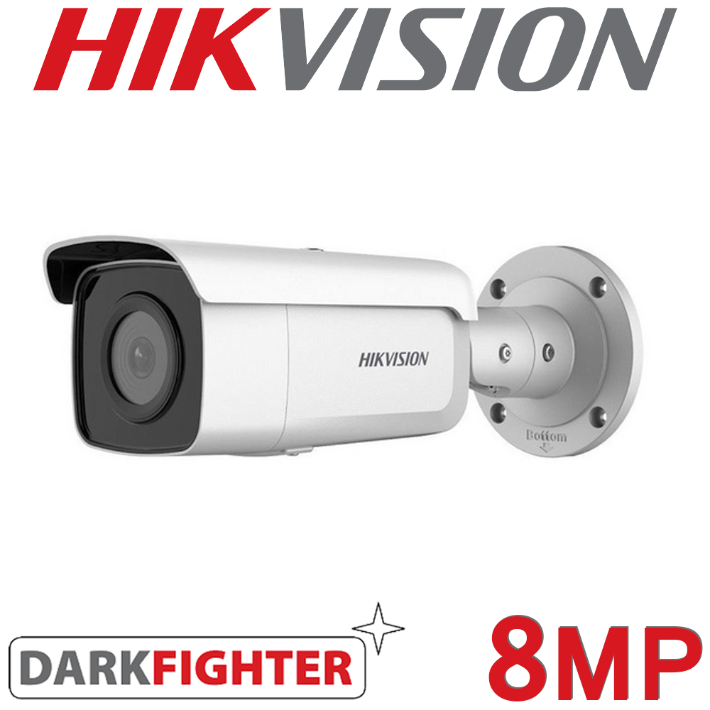 Hikvision DS-2CD2T86G2-ISU/SL(C) 4mm 4K AcuSense Strobe Light and Audible Warning DarkFighter 60M IR Bullet PoE Camera