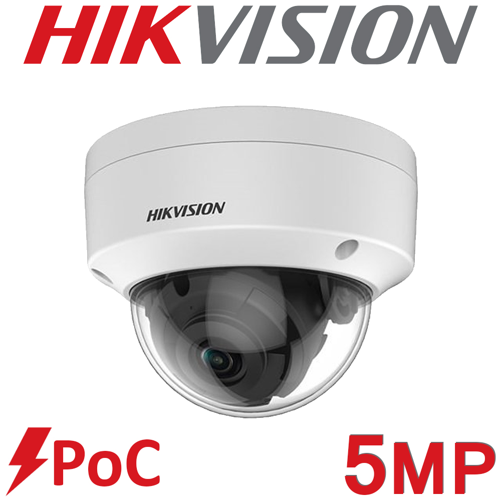 Hikvision DS-2CE57H0T-VPITE 2.8mm 5MP PoC 20M IR Indoor Vandal Resistant Dome Camera