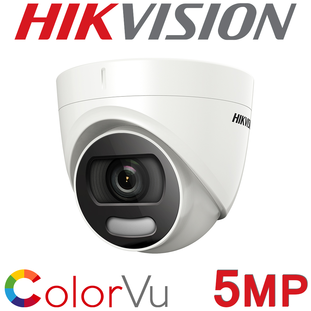 Hikvision DS-2CE72HFT-F28 2.8mm 5MP ColorVu 24/7 Colour Turret CCTV Camera