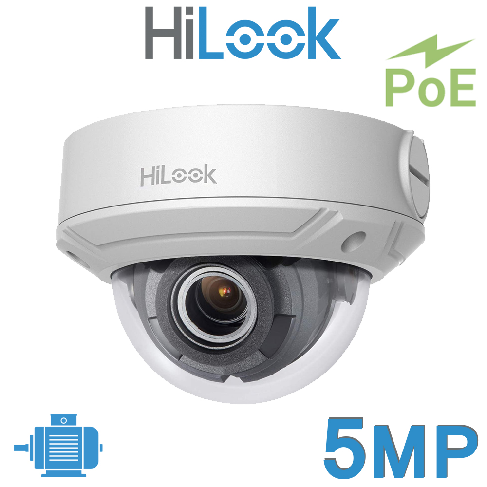 Hikvision HiLook IPC-D650H-Z 5MP 2.8-12MM Varifocal Zoom Lens 30M IR IP PoE Dome Network Camera