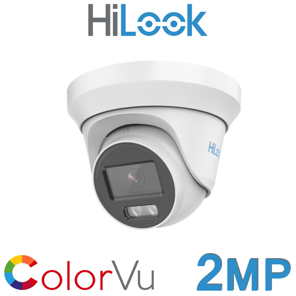 Hikvision HiLook THC-T220-MS 2MP 2.8mm 1080P HD Built In Microphone AoC 40M IR TVI/AHD/CVI/CVBS Turret Camera