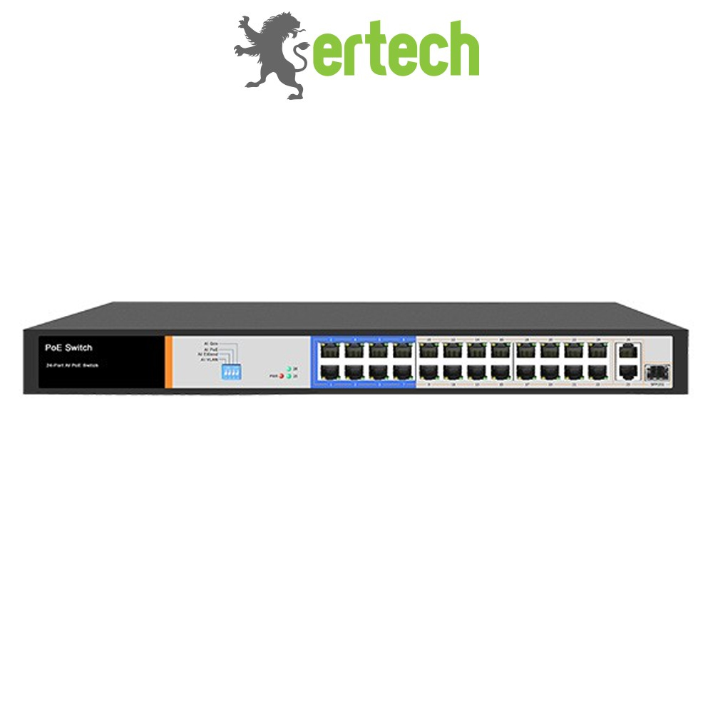 Ertech AI6024 24-port AI PoE switch (built-in power supply)