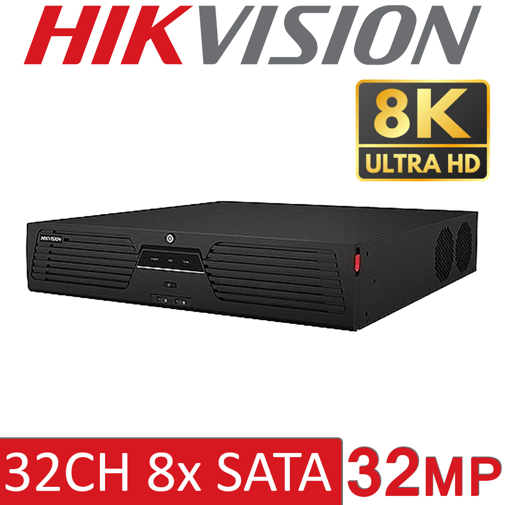 Hikvision DS-9632NI-M8 8K 32MP 32 Channel 8 Sata HDD 2U NVR Network Video Recorder 
