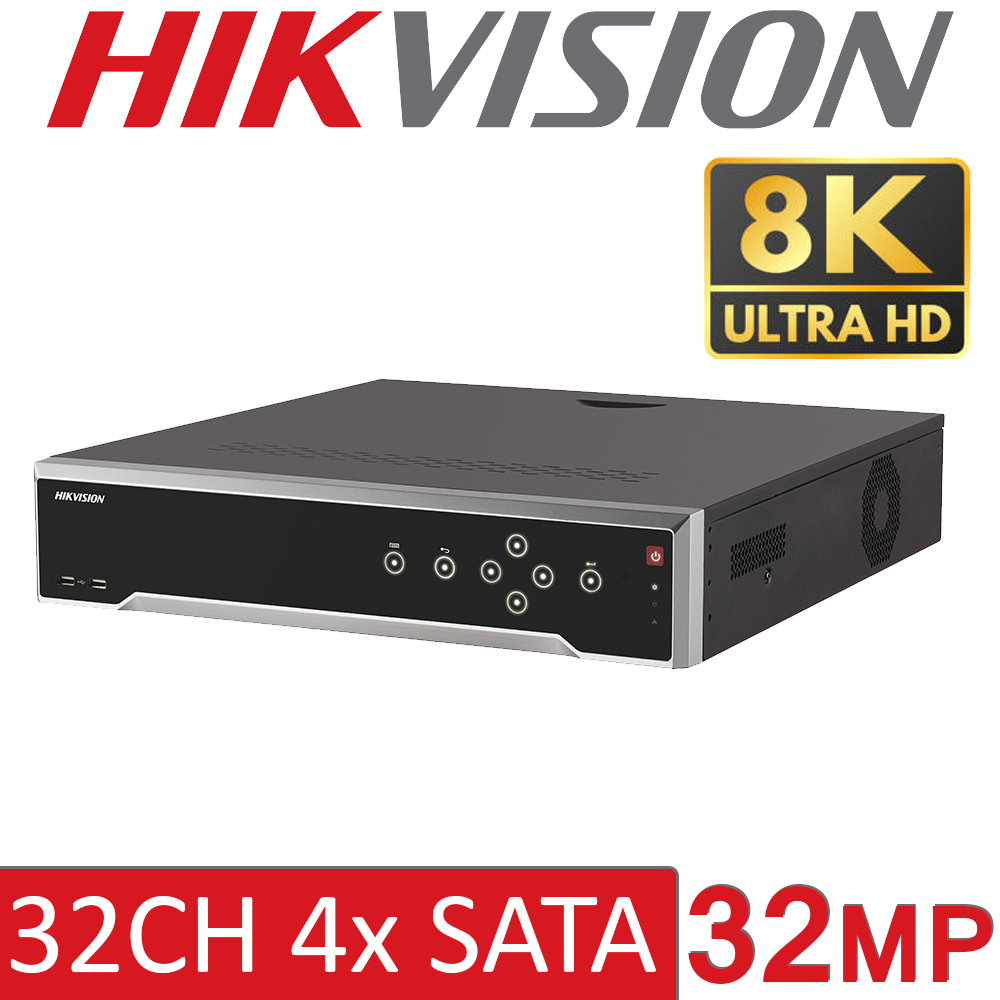 Hikvision DS-7732NI-M4/16P 8K 32CH 16x PoE 32 Channel 32MP 24MP 8MP NVR Full Ultra 1.5U Network Video Recorder
