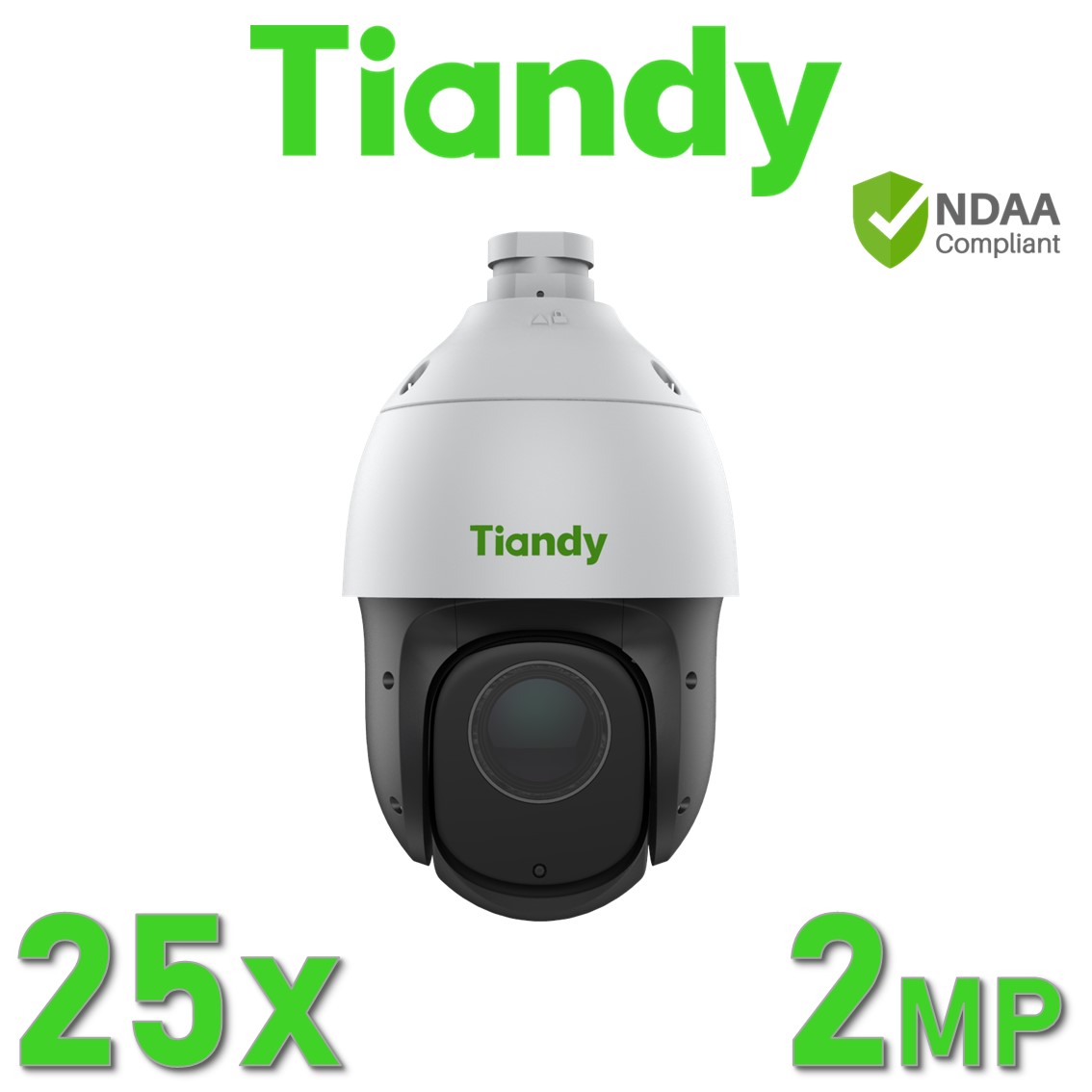 Tiandy TC-H324S 25X/I/E/A/V/V3.0 2MP 25× Starlight 150M IR Auto-Tracking Human/Vehicle Classification PTZ CCTV Camera