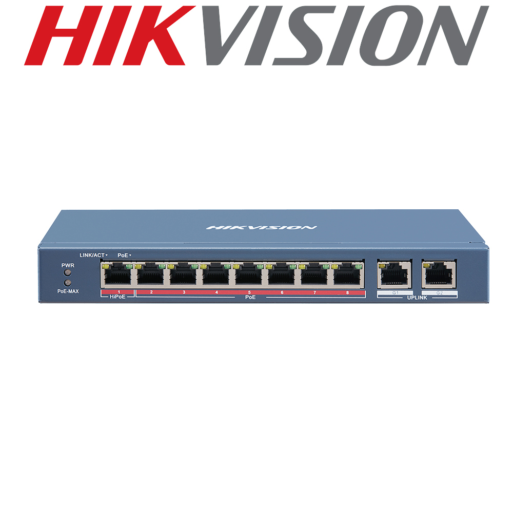 Hikvision DS-3E0310HP-E 8 Port Long Range Unmanaged PoE Network Switch