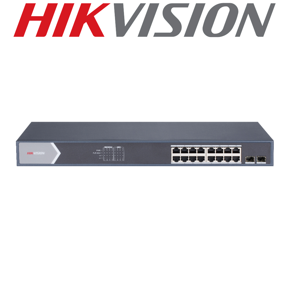 Hikvision DS-3E0518P-E 16-Port Gigabit Unmanaged PoE Switch