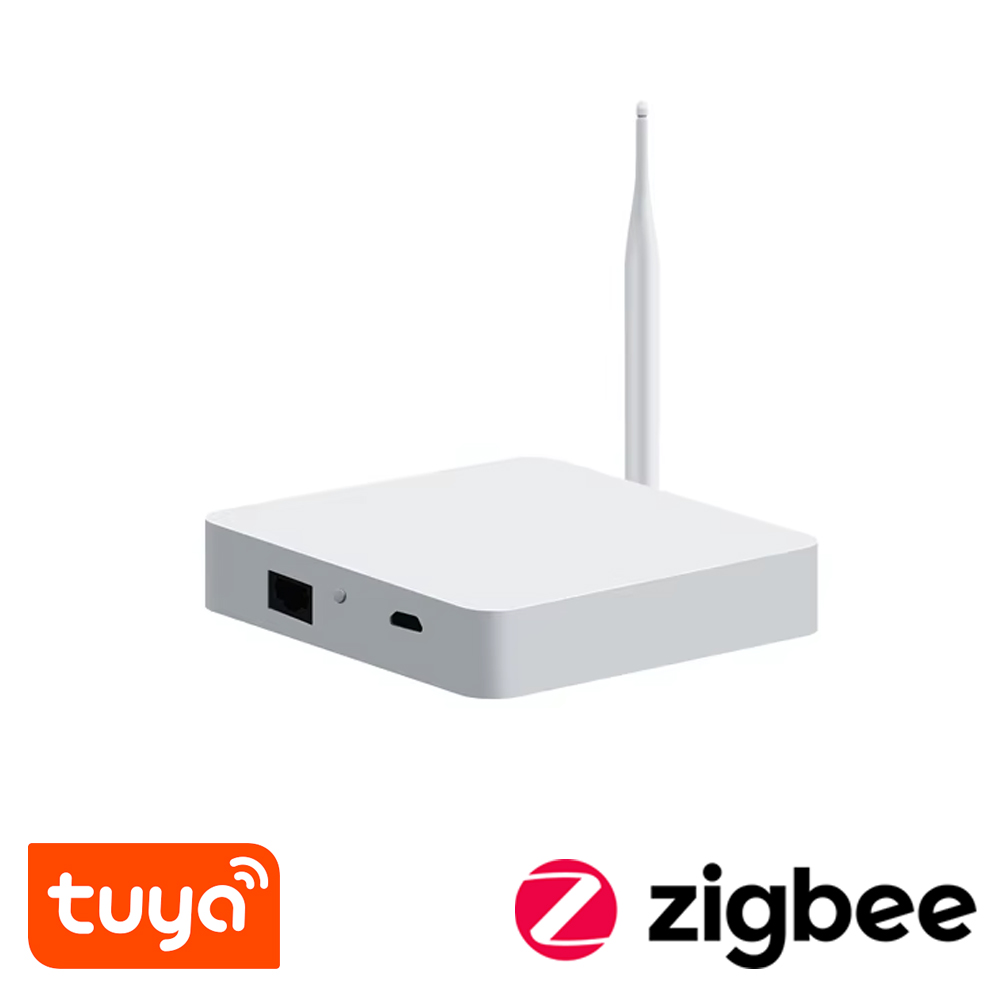 Tuya ZigBee Gateway Hub with Antenna Smart Gateway Bridge Wired Mesh Hub for Home Automation Works with Alexa Hey Google
