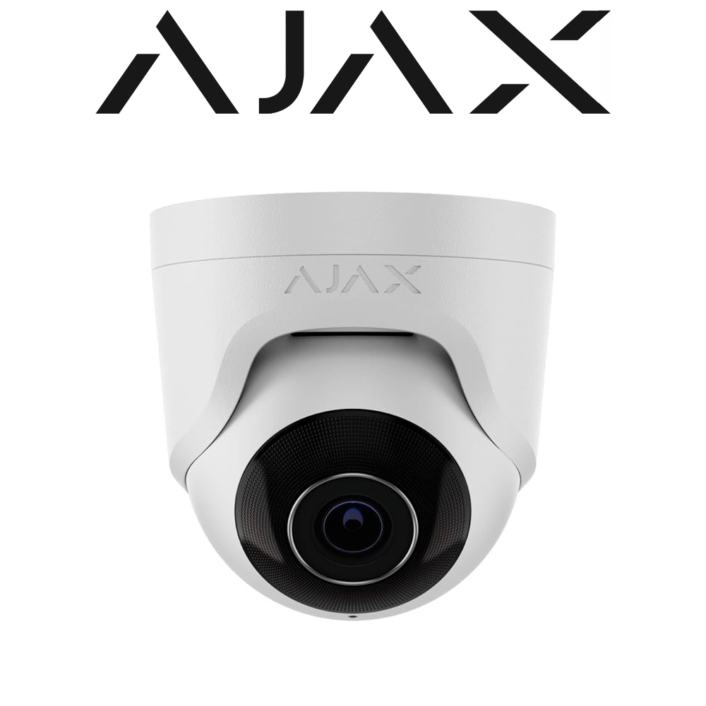 AJAX TurretCam 5MP 4mm IP PoE Turret CCTV Camera AI White 64925.197.WH1