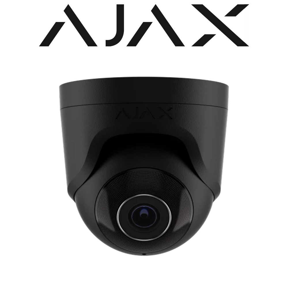 AJAX TurretCam 8MP 4mm IP PoE Turret CCTV Camera AI Black 64930.197.BL1