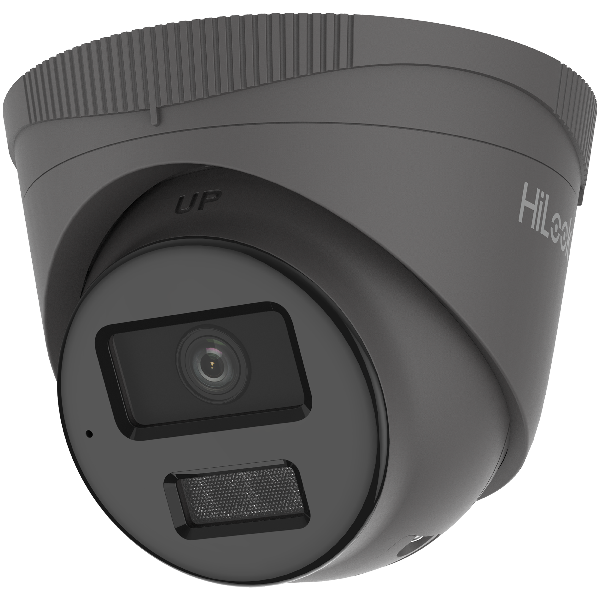 Hikvision HiLook IPC-T249HA-LU GREY 4 MP ColorVu with Smart Hybrid Light Fixed Turret Network Camera