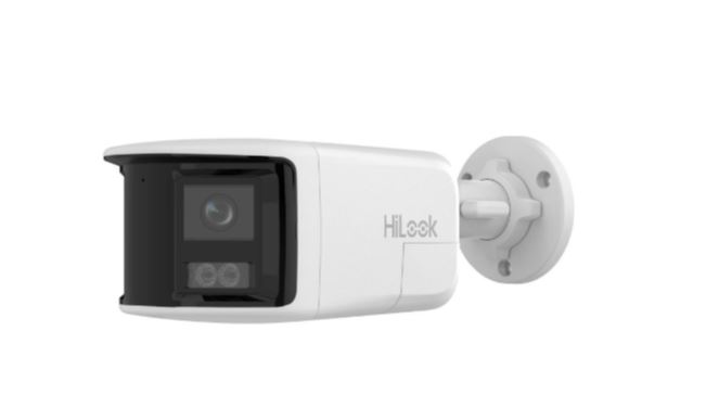 HiLook IPC-B460HAD-LUF/SL(2.8mm) 6Mp Dual Lens Stiched Wide Angle Smart Hybrid Bullet Camera