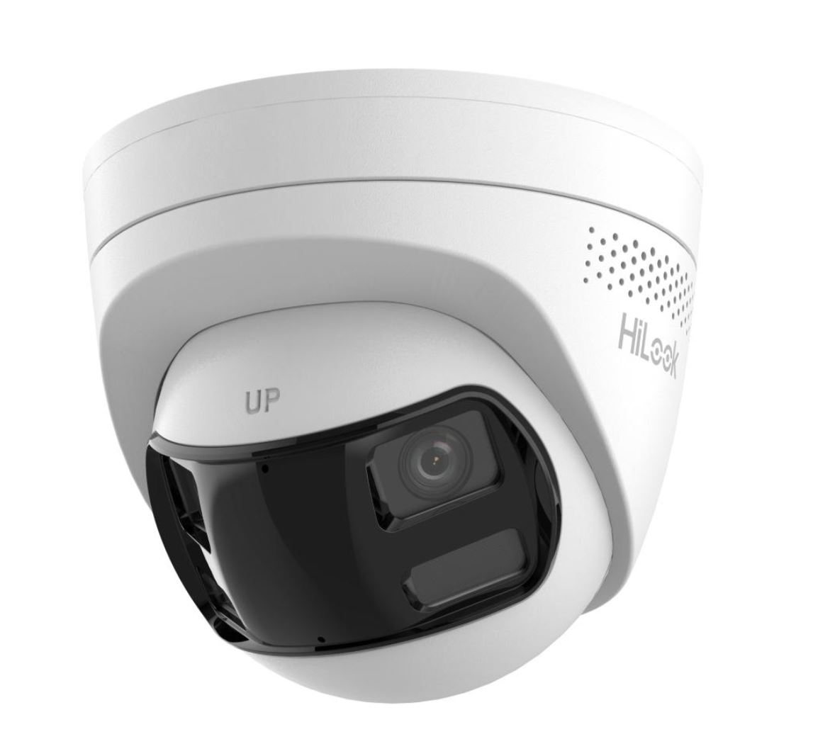 HILOOK IPC-T280HAD-LUF/SL 8 MP Dual Lens Stitched Wide Angle Smart Hybrid Light Fixed Turret Network Camera